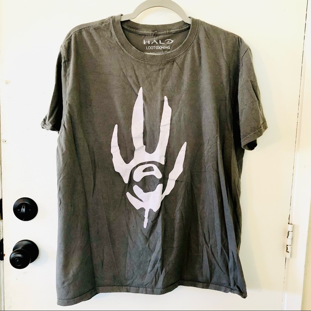 Halo Lootgaming T-Shirt Mens (large) Gray Slim Fit Video Game Loot Crate Tee